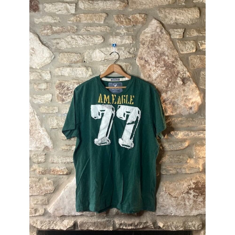 New! Hunter Green American Eagle Graphic Eagle Tee - Men's Large